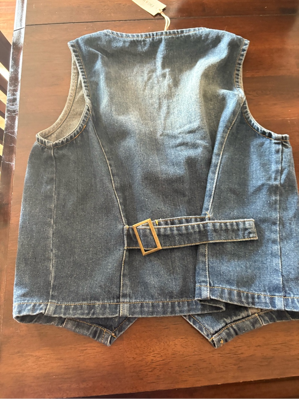 NWT Urban Daizy dark wash Denim Button Vest, small